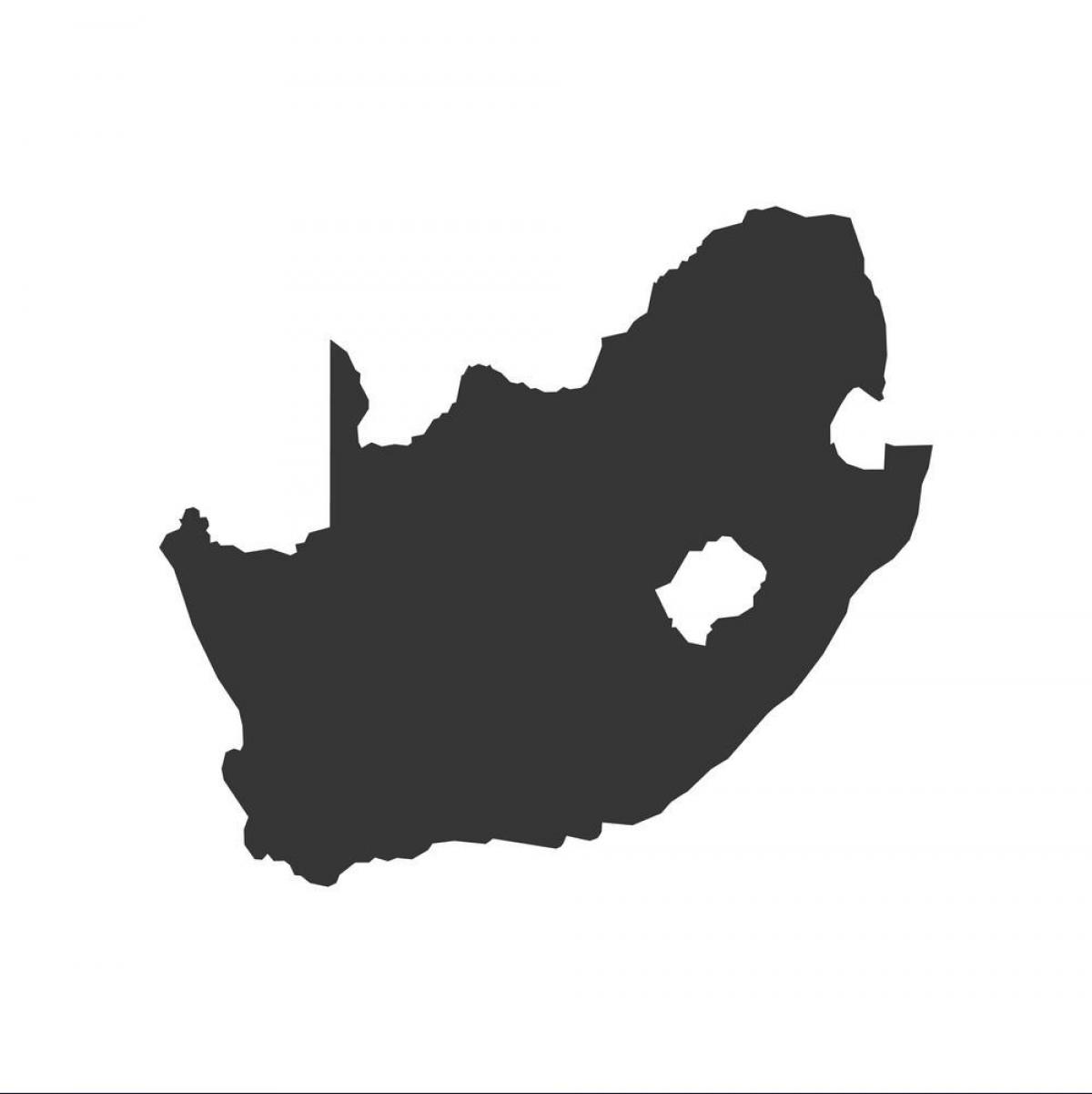 Carte des contours de l'Afrique du Sud