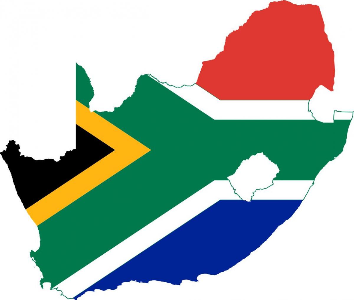 Carte du drapeau de l'Afrique du Sud